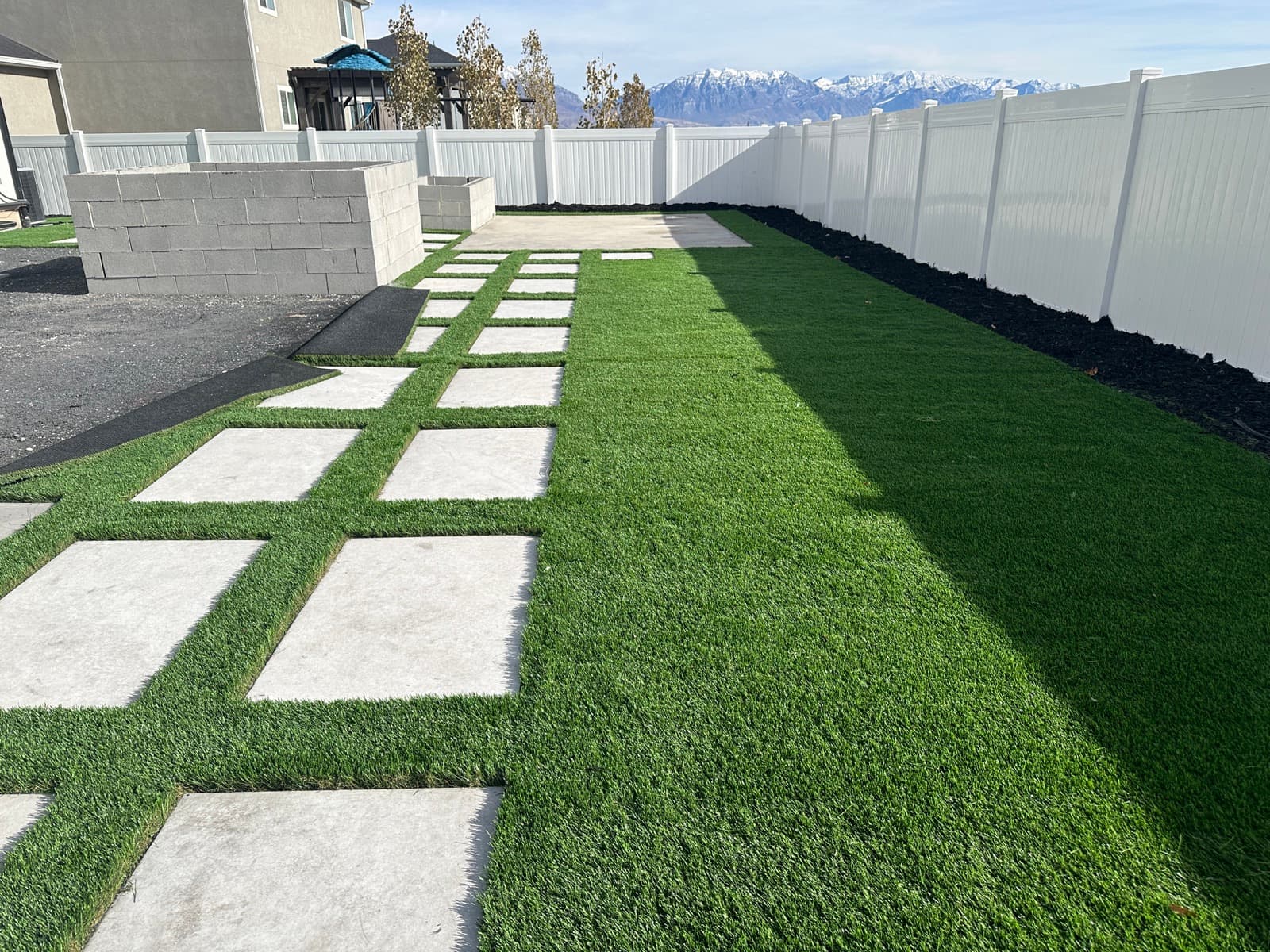 Backyard Turf & Paver Patio, after
