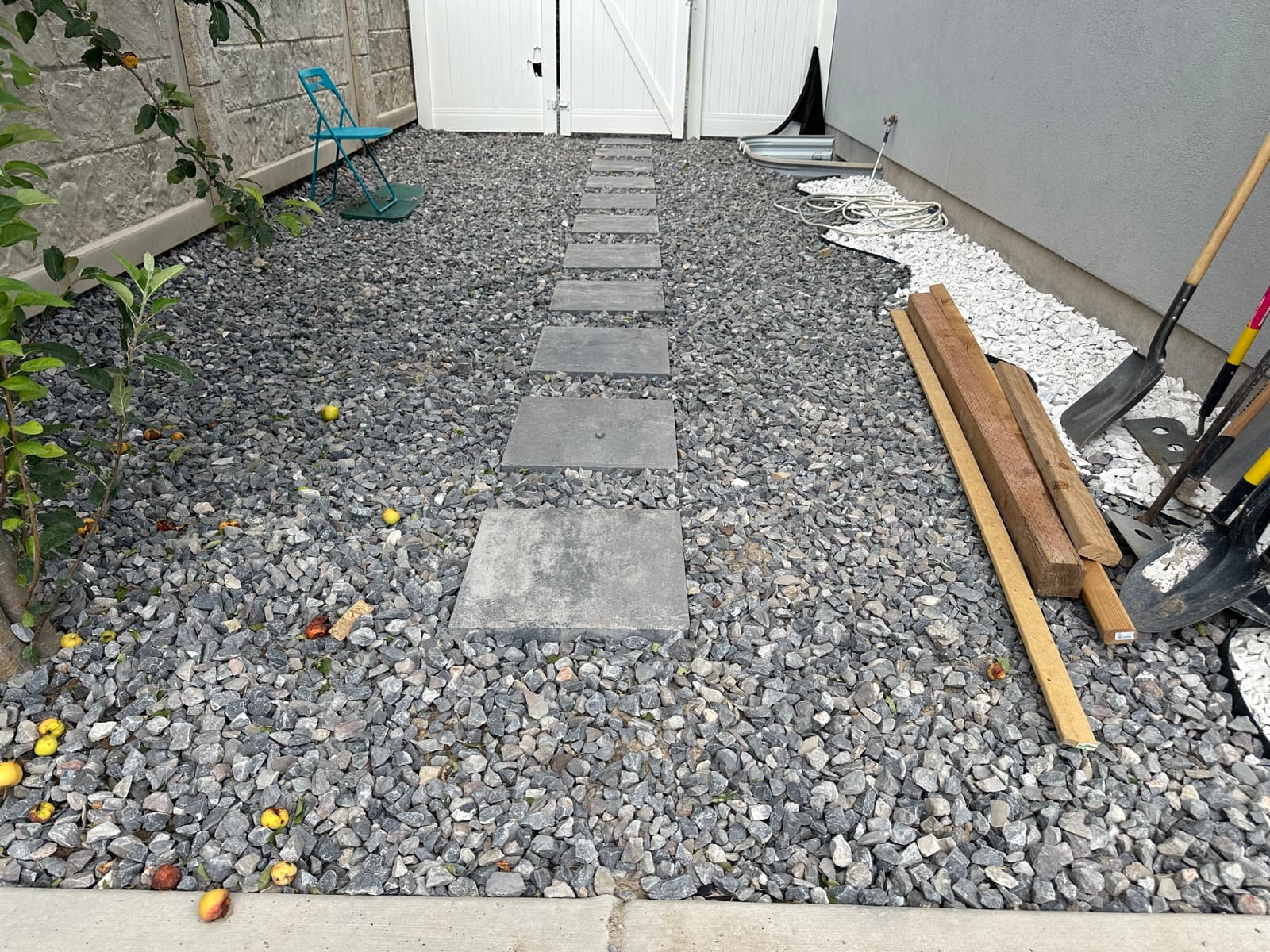 Side Yard Gravel Walkway, after