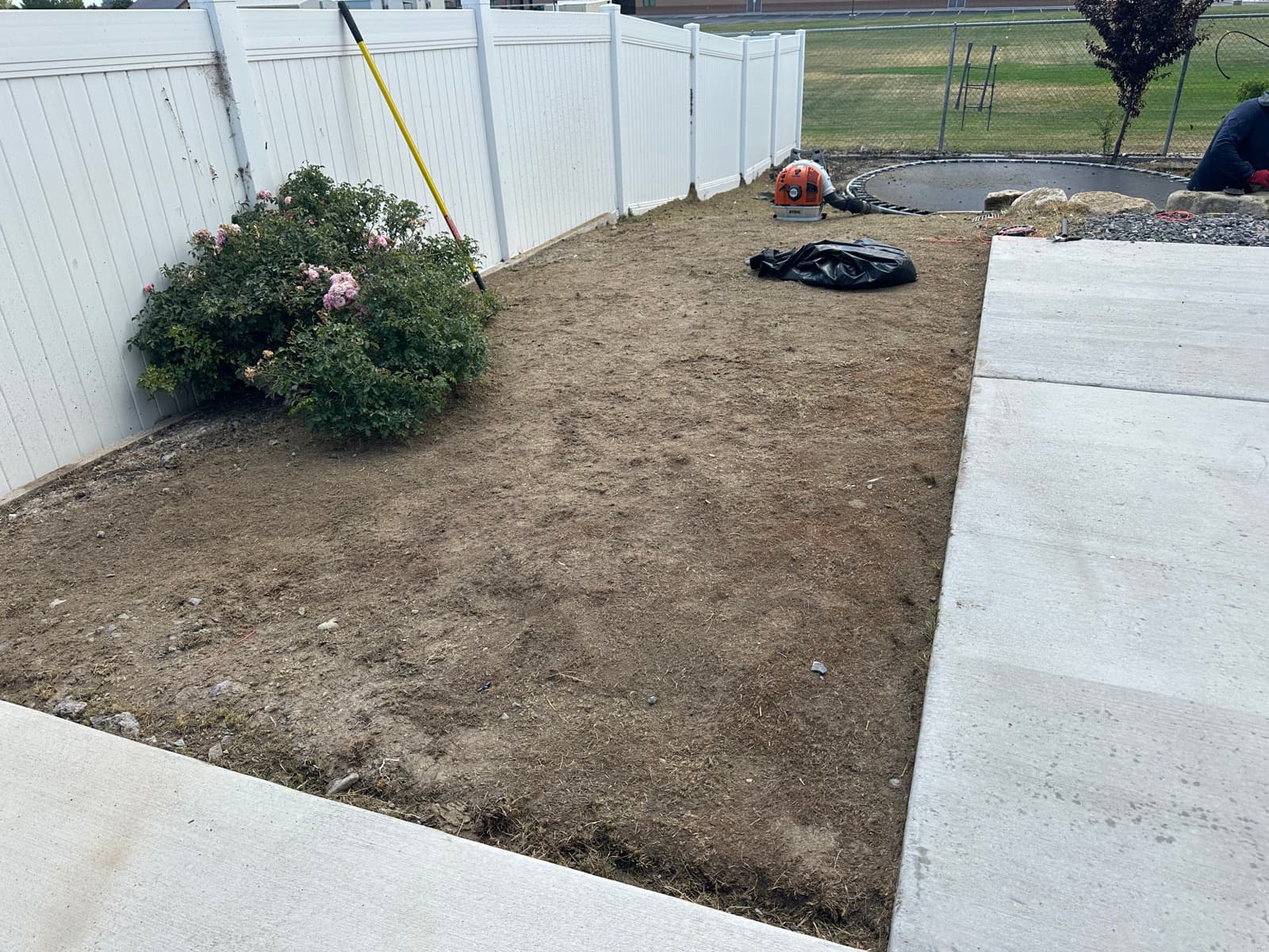 Side Yard Gravel Walkway, before